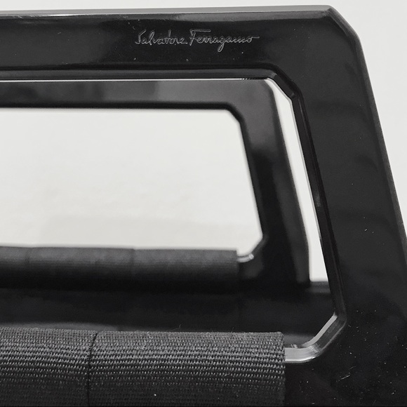 Salvatore Ferragamo Black Intrecciato Woven Tote - Picture 11 of 13